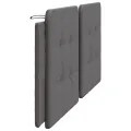 Coussin de tête de lit gris 200 cm similicuir