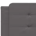 Coussin de tête de lit gris 200 cm similicuir
