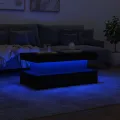 Table basse avec lumières LED blanc 90x50x40 cm