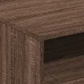 Table basse avec lumières LED chêne marron 50x49x40 cm