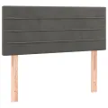 cadre de lit avec matelas LED gris foncé 120x190 cm