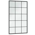 Miroirs muraux 4 pcs noir 100x60 cm métal