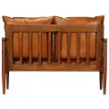 Ensemble de canapés 3 pcs Cuir véritable Bois massif d'acacia