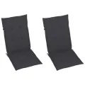 Chaises inclinables de jardin 2 pcs avec coussins Bois d'acacia
