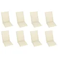 Chaises pliables de jardin avec coussins 8 pcs Bois d'acacia