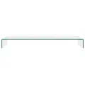 Meuble TV/pour moniteur 110x30x13 cm verre transparent