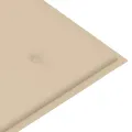 Banc Batavia avec coussin beige 120 cm Bois de teck massif