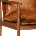 Ensemble de canapés 2 pcs Marron Cuir véritable et acacia