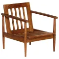 Ensemble de canapés 2 pcs Marron Cuir véritable et acacia