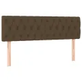 cadre de lit matelas et LED Marron foncé 140x200 cm