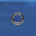 Boîtes de rangement avec couvercle 10 pcs Bleu 32x32x32cm Tissu