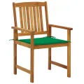Chaises de jardin avec coussins 2 pcs Bois d'acacia massif