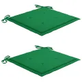 Chaises de jardin avec coussins 2 pcs Bois d'acacia massif