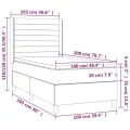 cadre de lit matelas et LED Crème 100x200 cm Tissu