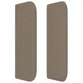 Tête de lit avec oreilles Taupe 183x16x78/88 cm Tissu