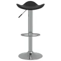 Tabouret de bar Noir Acier chromé et cuir artificiel