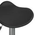 Tabouret de bar Noir Acier chromé et cuir artificiel