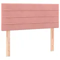 cadre de lit avec matelas Rose 120x200 cm Velours