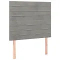 cadre de lit et matelas Gris clair 80x200 cm Velours