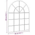 Miroir mural noir 80x100 cm arche fer
