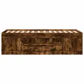 Lit de jour et tiroirs chêne fumé 100x200 cm bois d'ingénierie