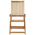 Chaises pliables de jardin 6 pcs avec coussins Bois d'acacia