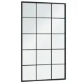 Miroirs muraux 6 pcs noir 100x60 cm métal