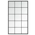Miroirs muraux 6 pcs noir 100x60 cm métal