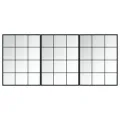 Miroirs muraux 3 pcs noir 80x60 cm métal
