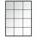 Miroirs muraux 3 pcs noir 80x60 cm métal