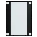 Miroirs muraux 3 pcs noir 80x60 cm métal