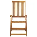 Chaises pliables de jardin 6 pcs avec coussins Bois d'acacia