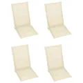 Chaises inclinables de jardin 4 pcs avec coussins Bois d'acacia