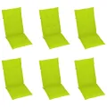 Chaises pliables de jardin 6 pcs avec coussins Bois d'acacia