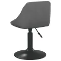 Chaises pivotantes à dîner 2 pcs Gris foncé Velours