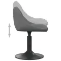 Chaises pivotantes à dîner 2 pcs Gris foncé Velours