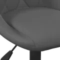 Chaises pivotantes à dîner 2 pcs Gris foncé Velours