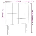 Tête de lit à LED Marron foncé 93x16x118/128 cm Tissu