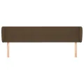 Tête de lit avec oreilles Marron foncé 183x23x78/88 cm Tissu