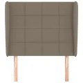 Tête de lit avec oreilles Taupe 93x23x118/128 cm Tissu