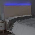 Tête de lit à LED Cappuccino 180x5x118/128 cm Similicuir
