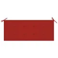 Banc de jardin 2 places avec coussin 120 cm Bois d'eucalyptus