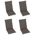 Chaises pliables de jardin 3 pcs avec coussins Bois d'acacia