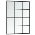 Miroirs muraux 2 pcs noir 80x60 cm métal