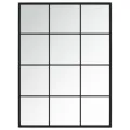 Miroirs muraux 2 pcs noir 80x60 cm métal
