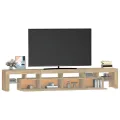 Meuble TV avec lumières LED Chêne sonoma 230x36,5x40 cm