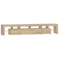 Meuble TV avec lumières LED Chêne sonoma 230x36,5x40 cm