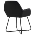 Chaises à manger lot de 6 noir velours