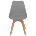 Chaises à manger lot de 6 Gris Plastique