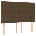 Têtes de lit 4 pcs Marron foncé 72x7x78/88 cm Tissu